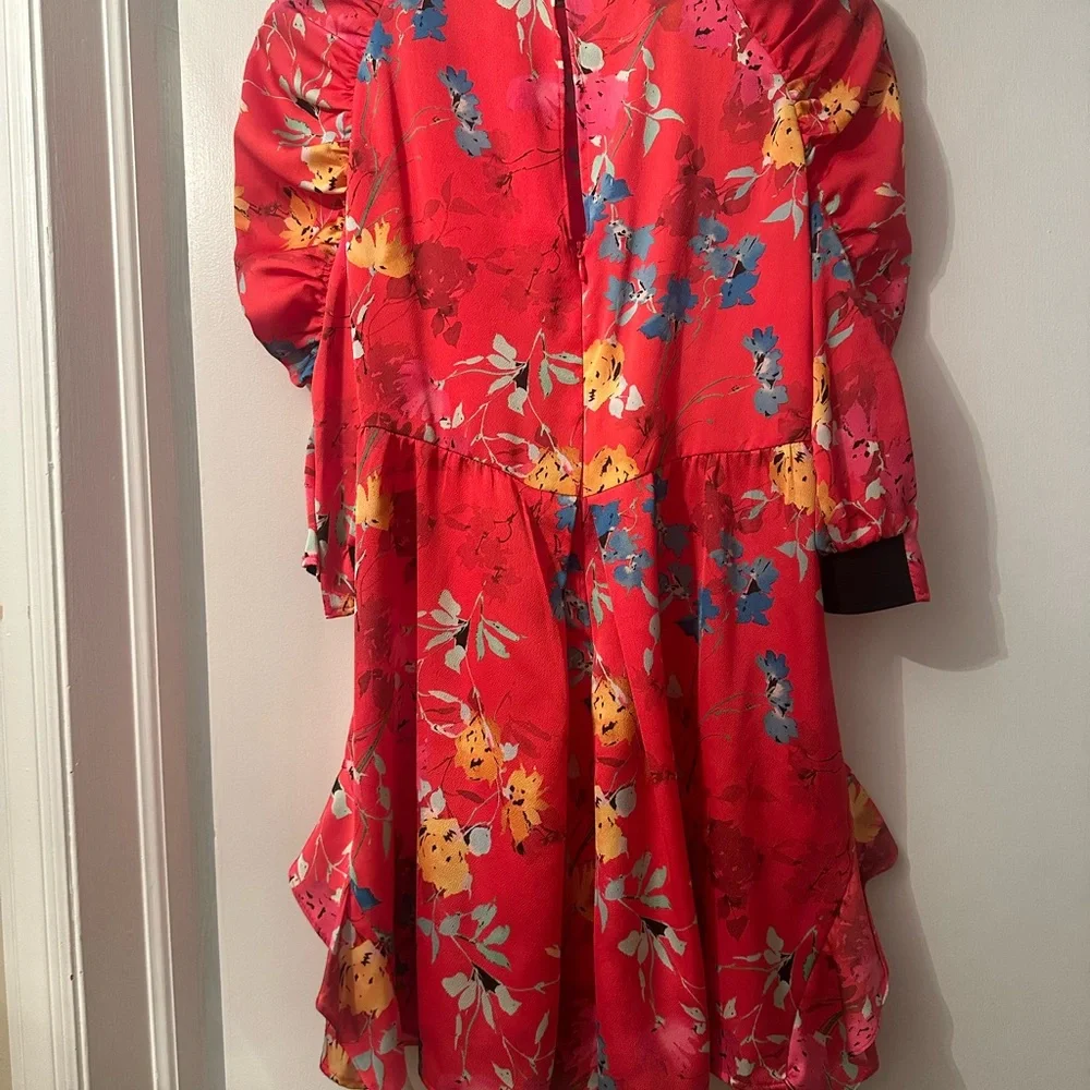 ZARA JAPANESE FLORAL PRINT JUMPSUIT ROMPER RUFFLES NWT M - Picture 4 of 4